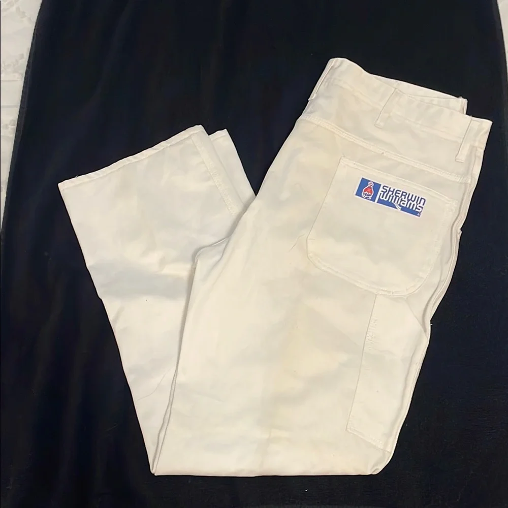 Sherwin-Williams White Work Cargo Pants new with slight flaw